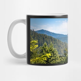 Redwood mountains during the day Mug